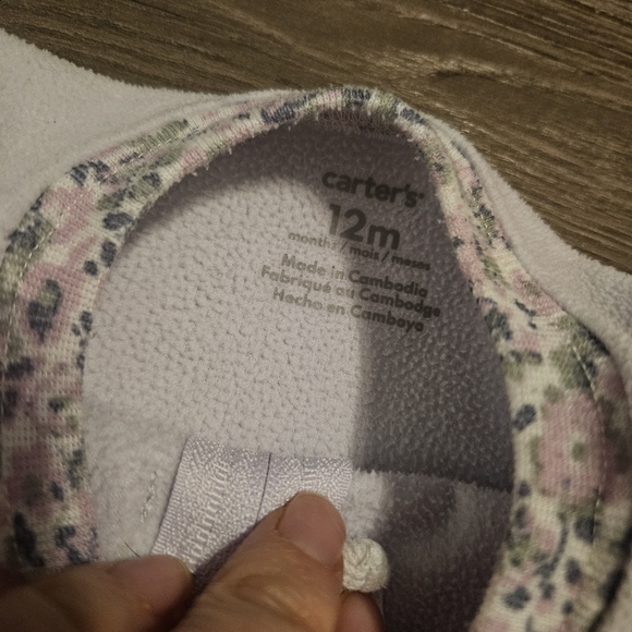 3 Pack! Three Fleece Sleepers, Carters, Baby Girl, 12 Months. - Picture 8 of 12